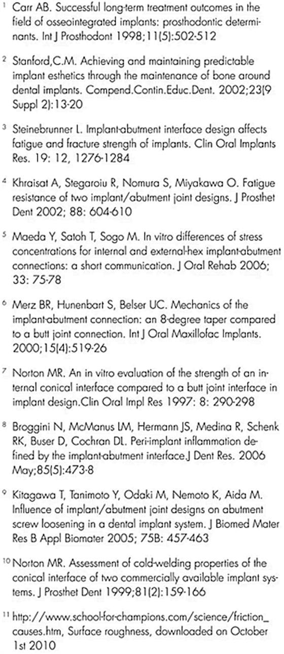 揭秘士卓曼種植體-基臺的長期穩(wěn)定性 揭秘士卓曼種植體-基臺的長期穩(wěn)定性