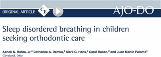 正畸文獻賞析--睡眠與正畸 正畸文獻賞析--睡眠與正畸