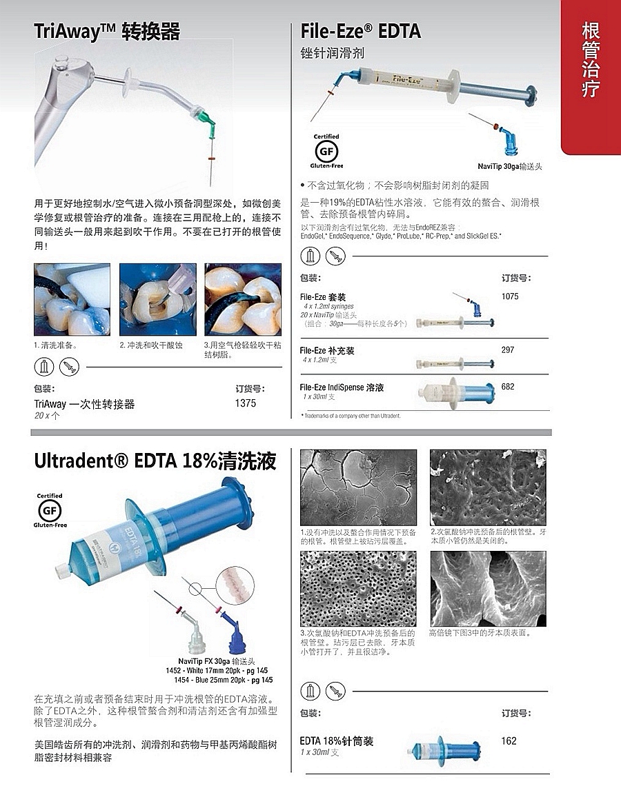 根管治療耗材  轉換器  EDTA  清洗液  